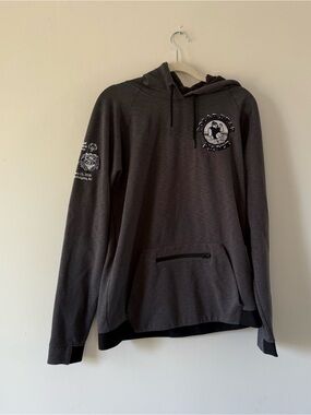Polar Bear Plunge Performance Hoodie | Gray Fleece Lined Unisex Pullover